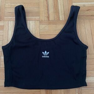 Adidas Black Ribbed Tank Top